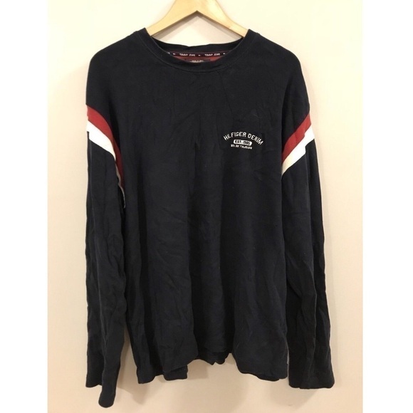 Tommy Hilfiger Blue Long Sleeve Sweater Shirt XL - Picture 1 of 3
